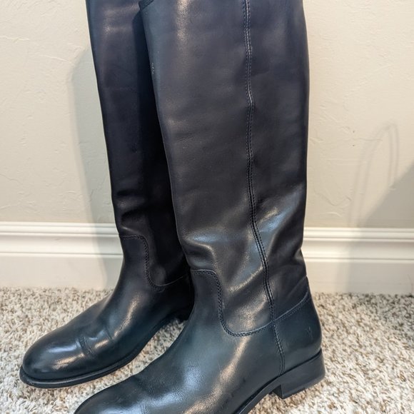 Like New Leather Melissa Button Riding Boot - Picture 4 of 6